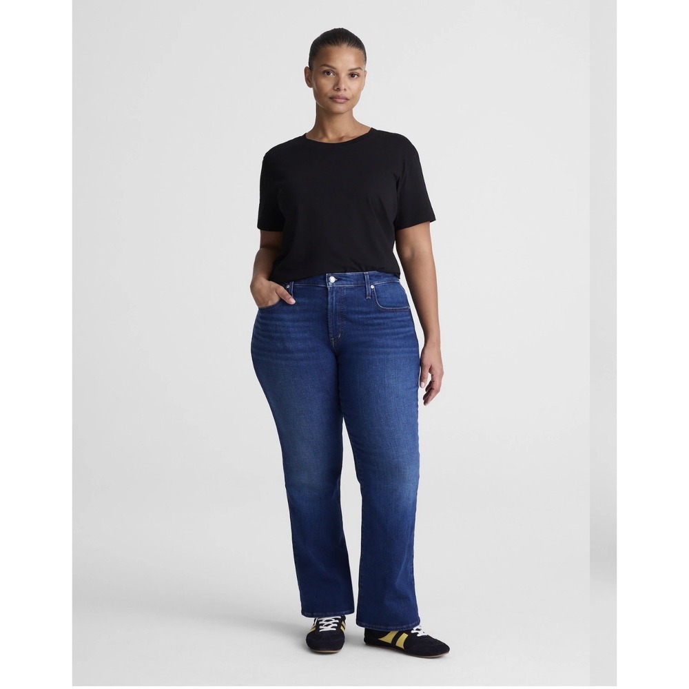 Madewell Flare Crop Jean Womens 18W Osgoode Wash Super Stretch Mid-Rise Plus NWT